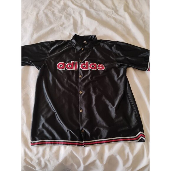 Adidas Warm Up Shirt Mens XL Snap Button Y2K - Picture 1 of 11